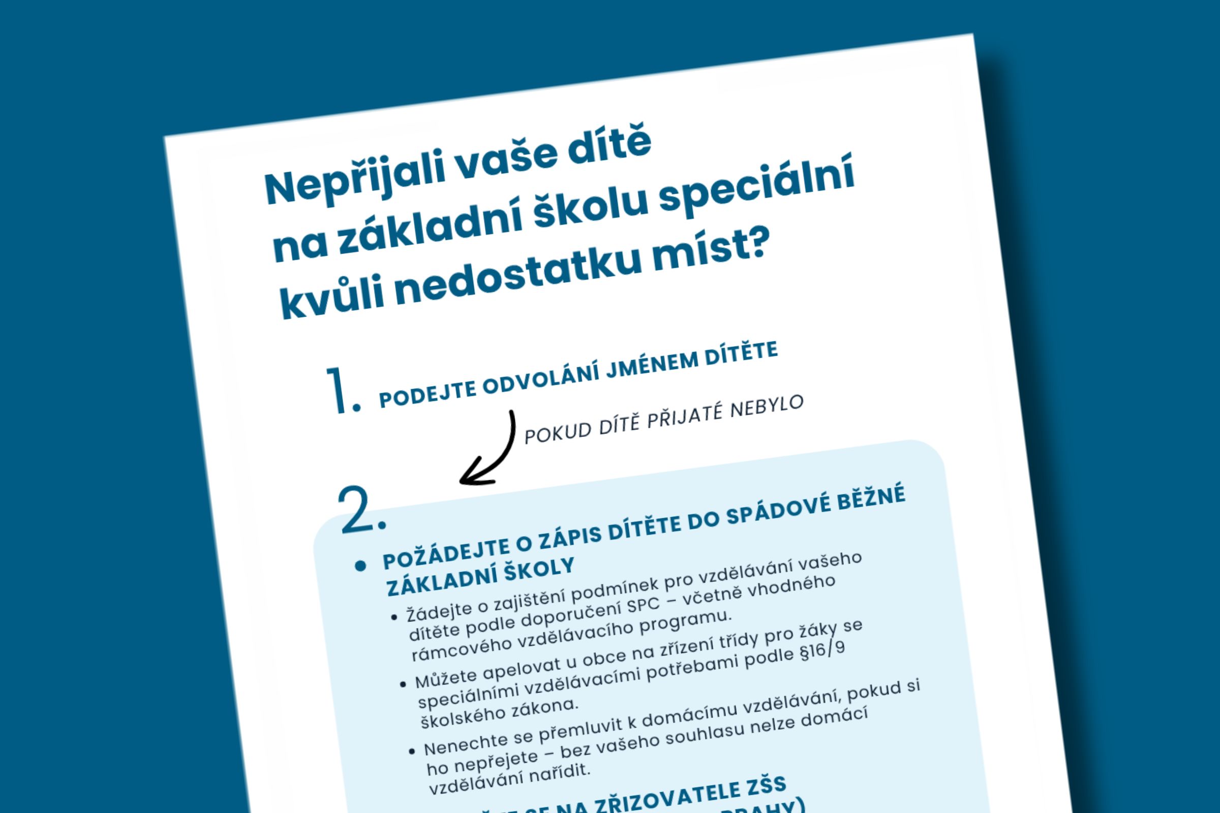 Jak postupovat, pokud vaše dítě nebylo přijato na základní školu speciální