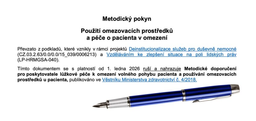 Nový metodický pokyn k používání omezovacích prostředků: důležitý posun k bezpečí
